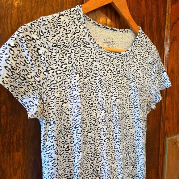 J Crew Animal Print Leopard Studio Tee Cotton XSMALL - Picture 1 of 6
